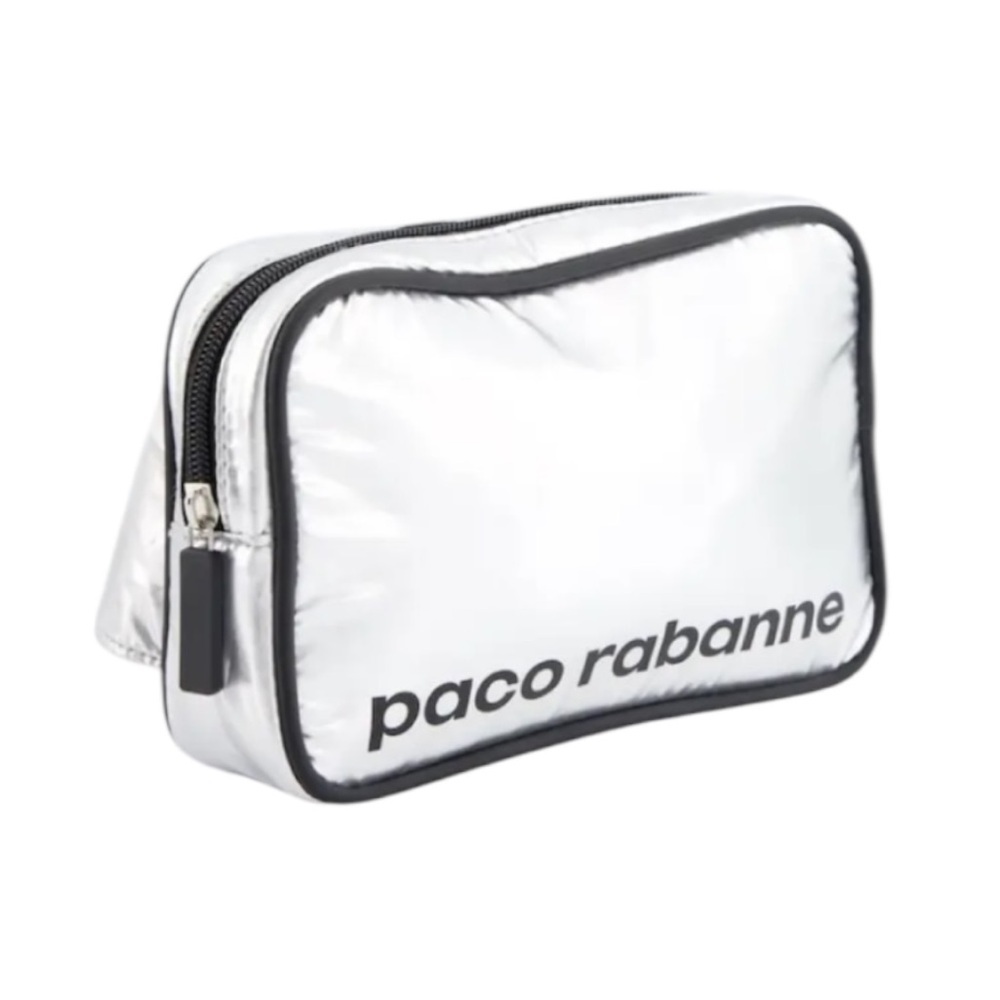 NEW PACO RABANNE Fanny Pack Silver and Black Belt Bag
